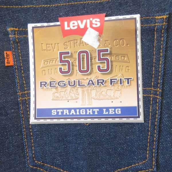 新品 1995年製 USA製 リーバイス 505 リジット ジーンズ W40 L34 濃紺 90s アメリカ製 ビンテージ デッドストック D153-21-0002ZTの画像