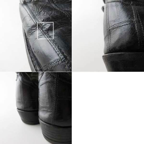 極美品✨TONY LAMAトニーラマ　ウエスタンブーツ　レザー　黒　US6 黒タグ USA製 Tony Lama トニーラマ イールレザー ウエスタンブーツ 黒