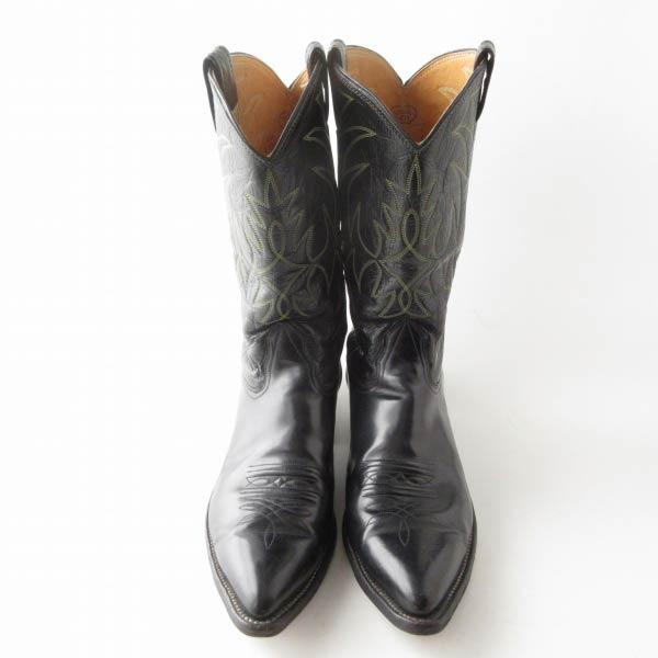 USA製 NOCONA ノコナ 上質レザー ウエスタン ブーツ 黒 12D 30cm 