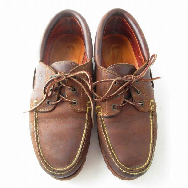 USA製 Timberland ティンバーランド 3EYE モカシン 10W 幅広28cm 茶系