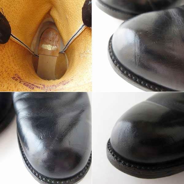 USA製 ABILENE 本革 レザー ペコスブーツ 黒 9.5D 27.5cm ブラック