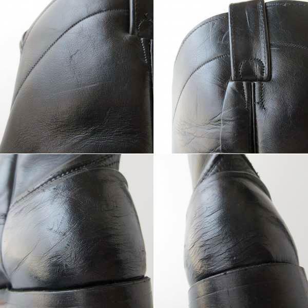 USA製 ABILENE 本革 レザー ペコスブーツ 黒 9.5D 27.5cm ブラック