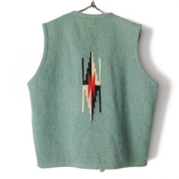 60s USA製 ORTEGA'S オルテガ チマヨ ベスト 42 グリーン系 赤タグ XL