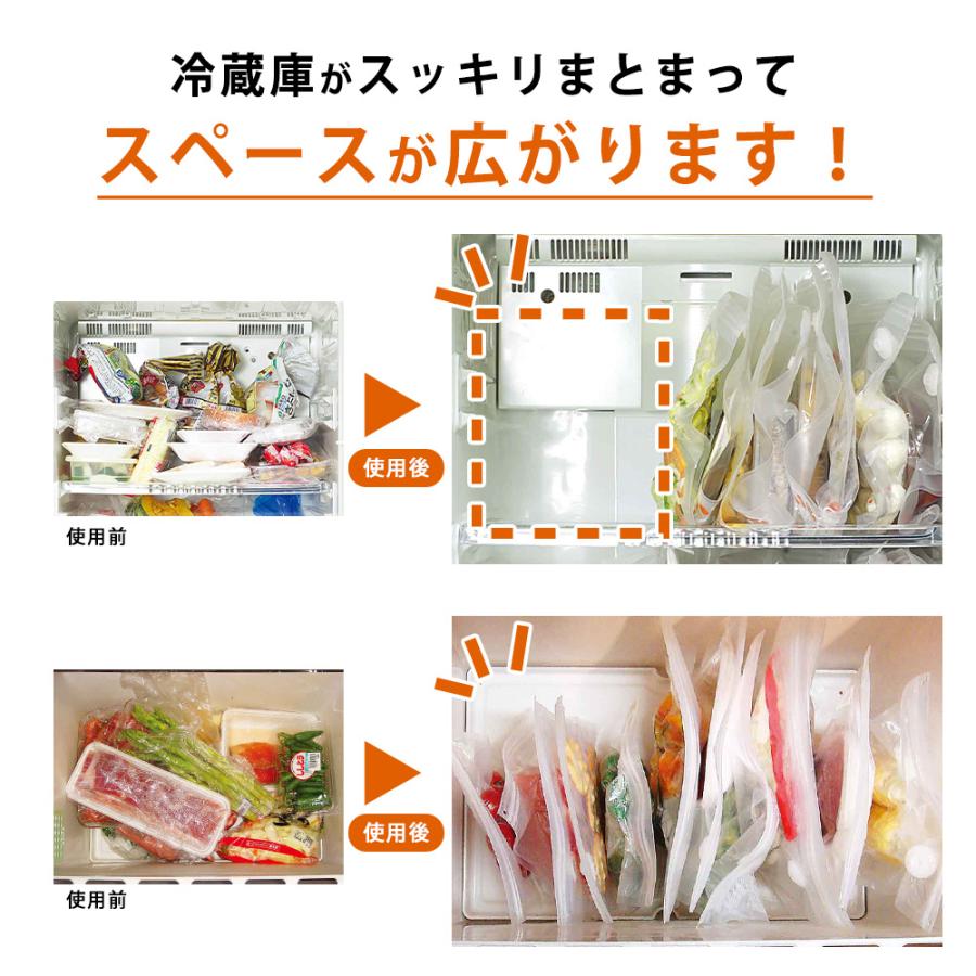 真空保存容器 8点セット（真空パック機含） 食品保存、鮮度長持ち 真空パック機 セット バキューム 専用 密封パック SML 24枚組 真空機