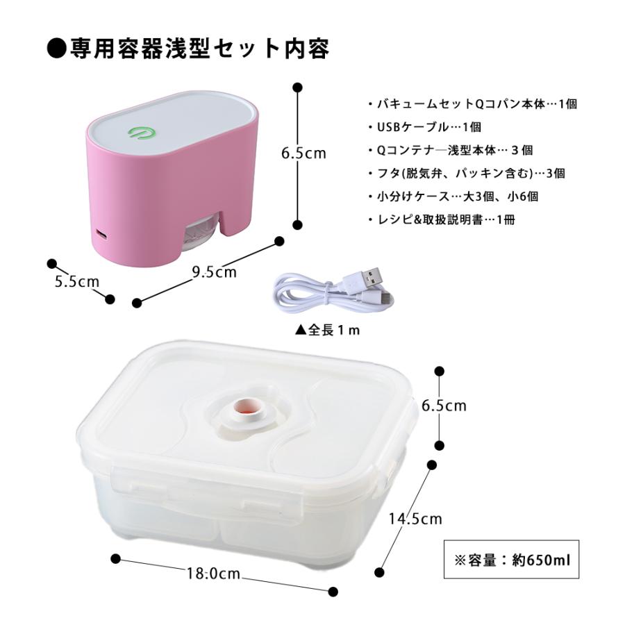 真空パック機 セット バキューム 専用 コンテナー 浅型 3個組 真空調理
