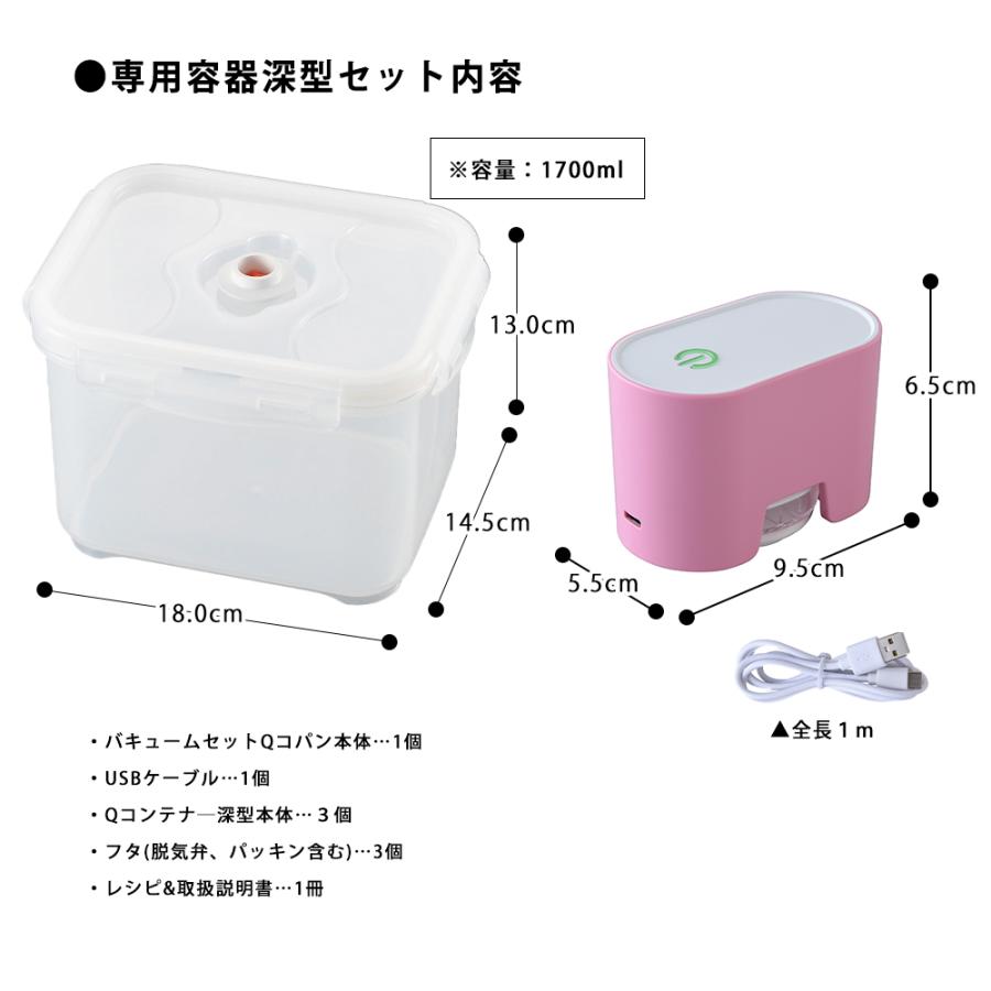 真空パック機 セット バキューム 専用 コンテナー深型 3個組 真空調理