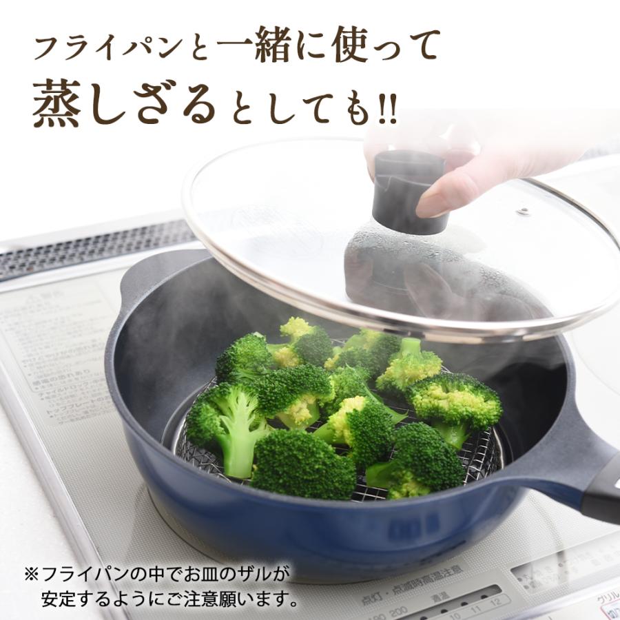 じらいザル出品 STYLENEO 平ザル 22cm お皿 万能 ザル 燕三条 日本製 ステンレス