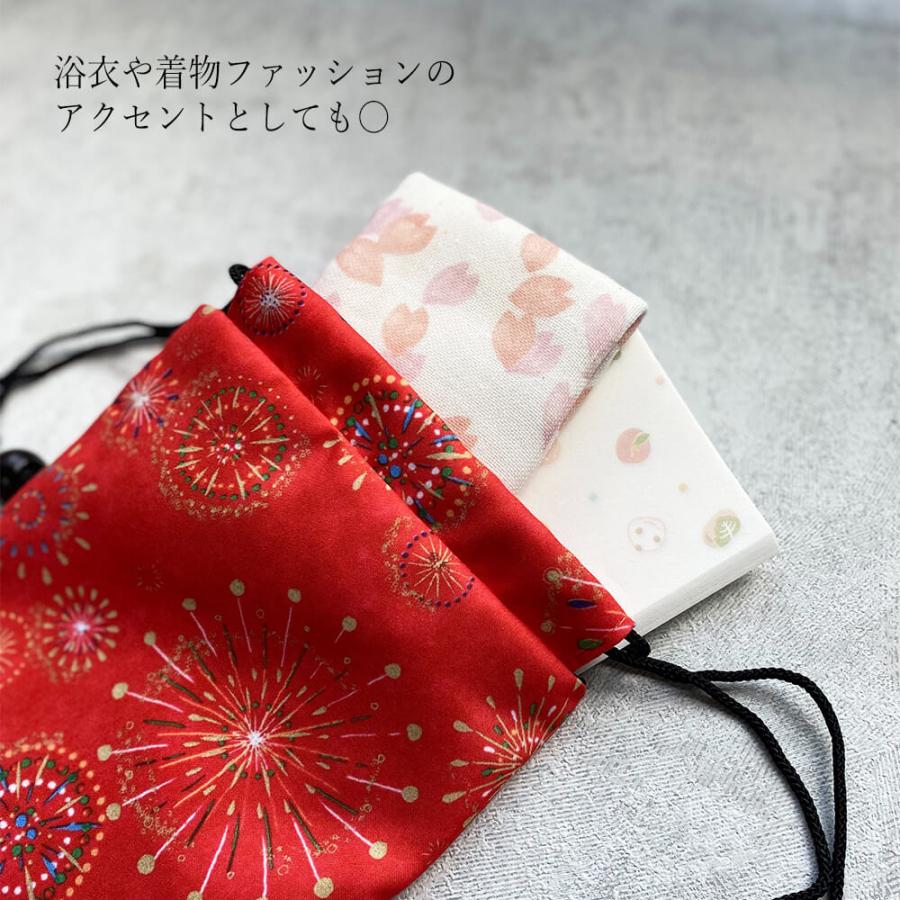朱印帳入れ 巾着 2冊入れ ご朱印帳入れ きんちゃく 巾着袋 京都 お参り 和柄 おしゃれ 御朱印帳袋 御集印帳 蛇腹 ジャバラ 御朱印 ポイント消化 | STYLENEO | 04