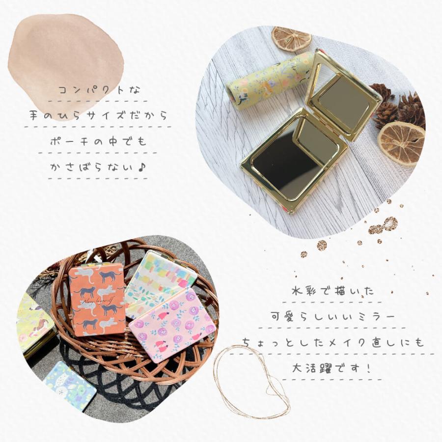 コンパクトミラー 四角 拡大鏡 おしゃれ かわいい ハンド 手鏡 持ち歩き 携帯 ミラー 鏡 コンパクト 持ち運び 折りたたみ 式 薄い ブランド 誕生日 プレゼント |  | 02