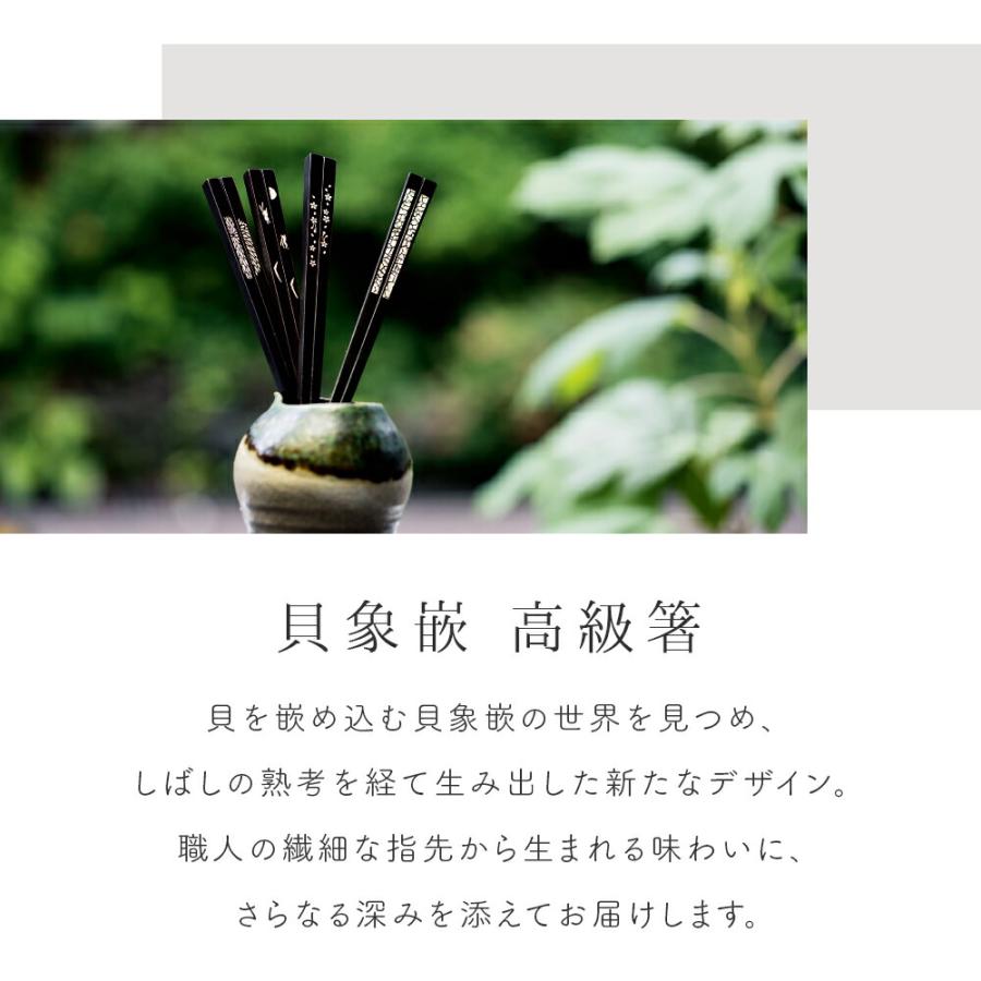 貝 箸 日本製 貝象嵌 高級 漆 のし対応 おしゃれ 贈り物 ギフト