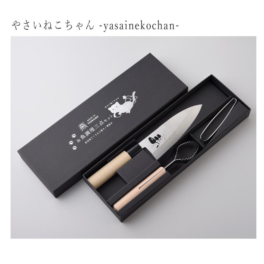 STYLENEO 出刃包丁 鱗取り 骨抜き 日本製 3点 包丁セット 魚 ウロコ