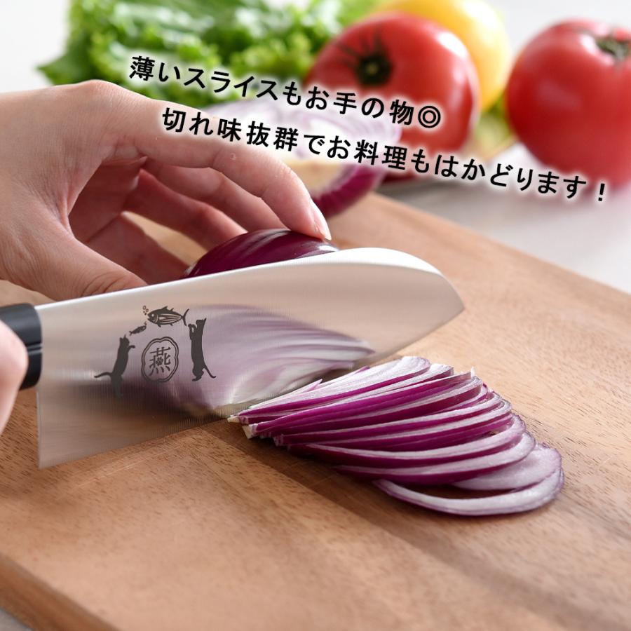 STYLENEO 包丁 三徳包丁 日本製 ステンレス 猫 万能包丁 燕三条 包丁