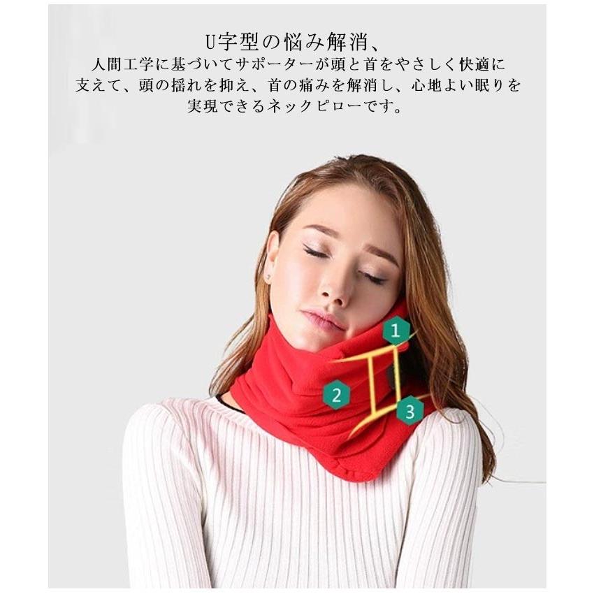 ネックピロー ネックサポート 快眠 首枕 昼寝枕 コンパクト 洗える 枕