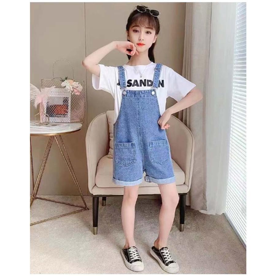ボトムス ショートパンツ 女の子 男の子 オーバーオール デニムオーバーオール ポケット 子供服 半袖 tシャツ セットアップ オーバーオール キッズ |  | 13