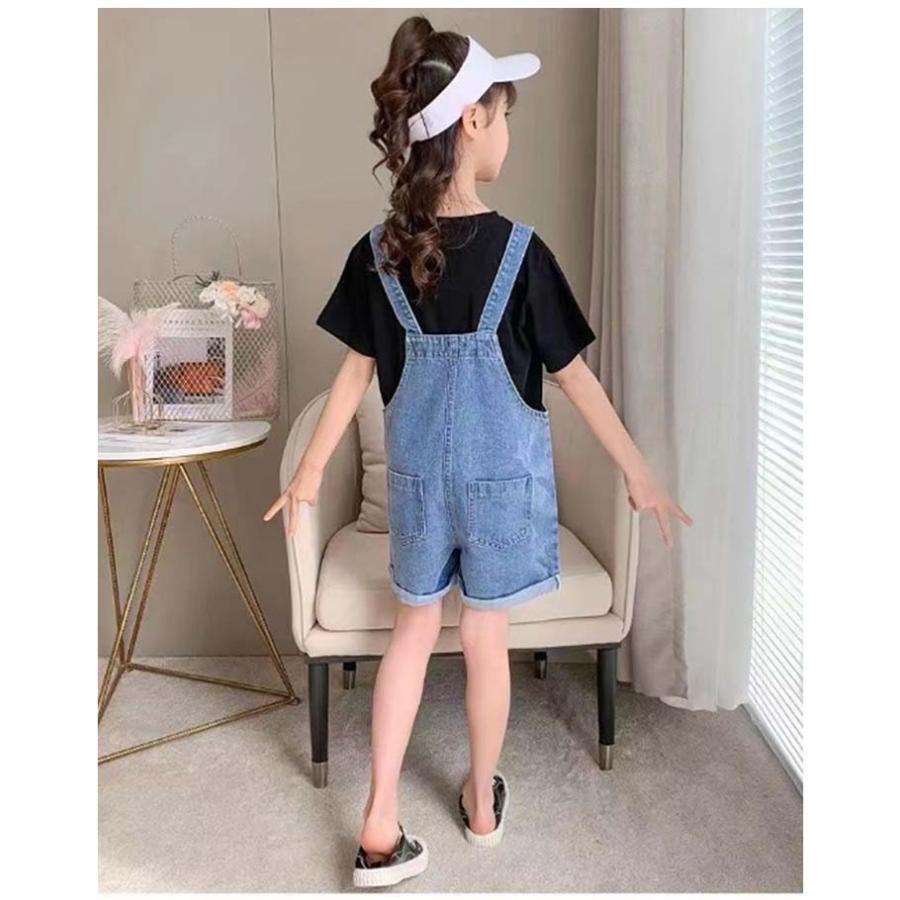 ボトムス ショートパンツ 女の子 男の子 オーバーオール デニムオーバーオール ポケット 子供服 半袖 tシャツ セットアップ オーバーオール キッズ |  | 15
