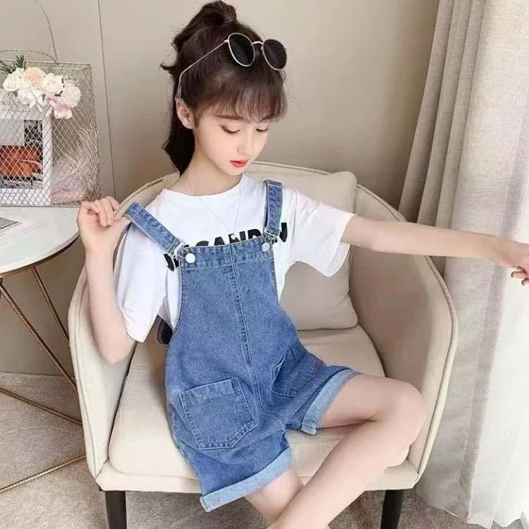 ボトムス ショートパンツ 女の子 男の子 オーバーオール デニムオーバーオール ポケット 子供服 半袖 tシャツ セットアップ オーバーオール キッズ |  | 01