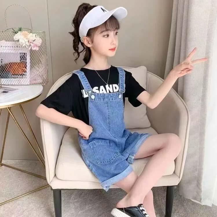 ボトムス ショートパンツ 女の子 男の子 オーバーオール デニムオーバーオール ポケット 子供服 半袖 tシャツ セットアップ オーバーオール キッズ |  | 02