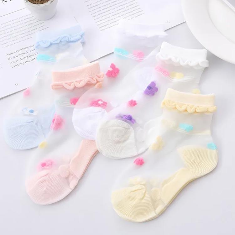 女の子 春夏 キッズ ショートソックス 子供 ソックス 夏 子供 メッシュ 涼しい 5足セット 透け感 薄手 おしゃれ 靴下 通気性 伸縮性 かわいい |  | 02