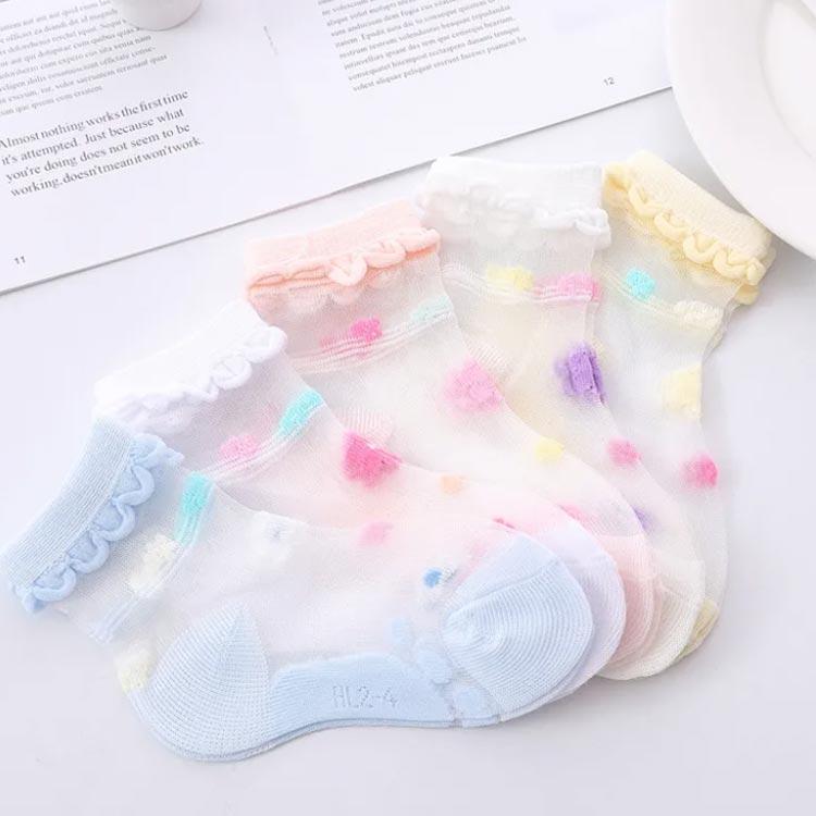 女の子 春夏 キッズ ショートソックス 子供 ソックス 夏 子供 メッシュ 涼しい 5足セット 透け感 薄手 おしゃれ 靴下 通気性 伸縮性 かわいい |  | 03