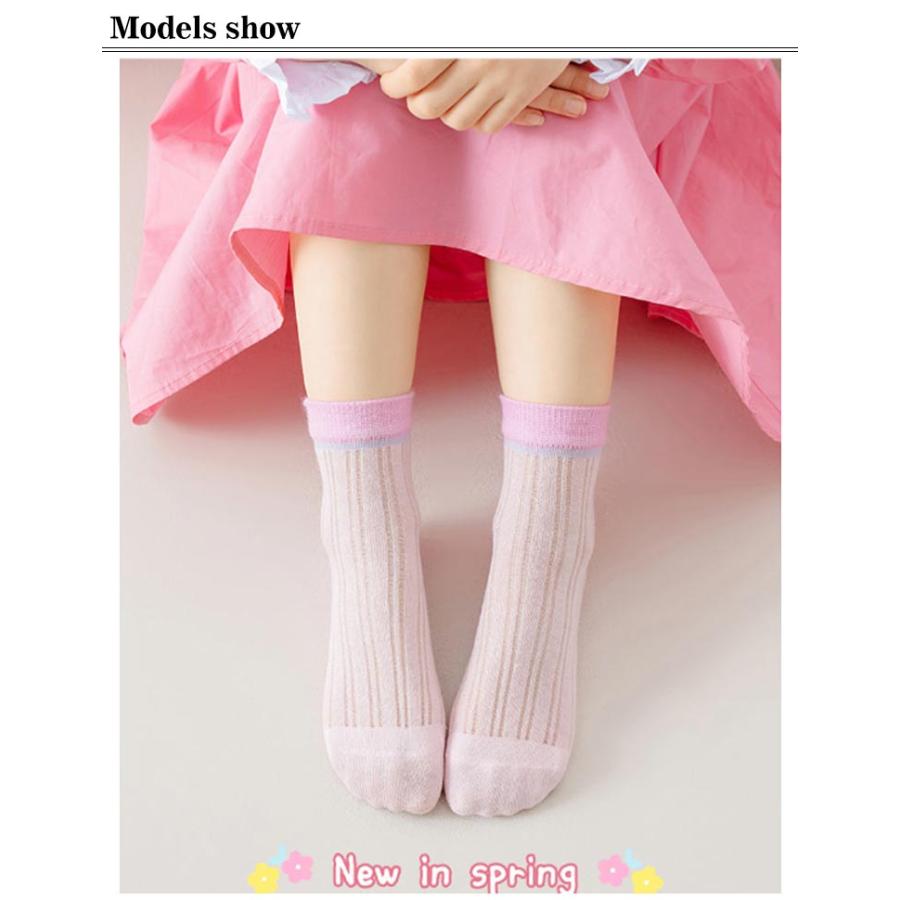 小学生 子供 夏 透け感 透かし編みスニーカーソックス ソックス ショートソックス 靴下 女の子 涼しい おしゃれ 通気性 春夏 メッシュ 幼稚園 韓 |  | 12