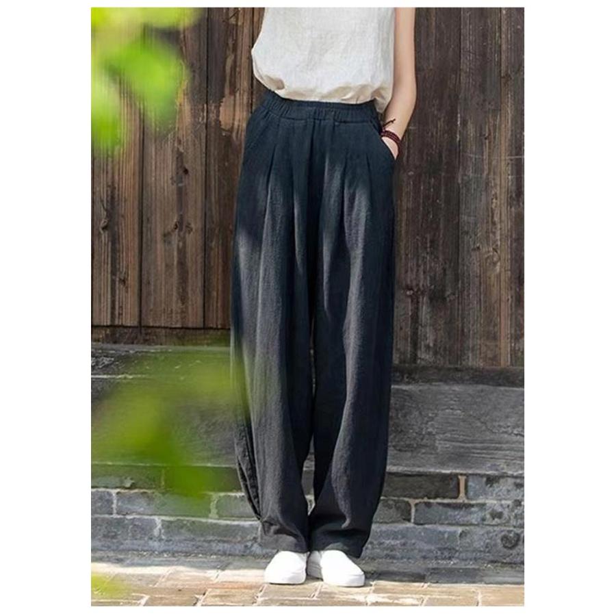 高校生 カジュアル 夏 快適 パンツ パンツ 涼しい 軽い 美脚 レディース バルーンパンツ 夏 体型カバー 薄手 コットンリネン ナチュラル 綿麻 |  | 16