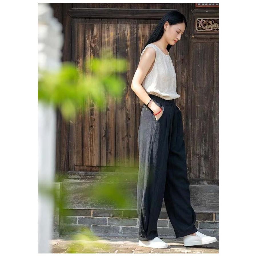 高校生 カジュアル 夏 快適 パンツ パンツ 涼しい 軽い 美脚 レディース バルーンパンツ 夏 体型カバー 薄手 コットンリネン ナチュラル 綿麻 |  | 17