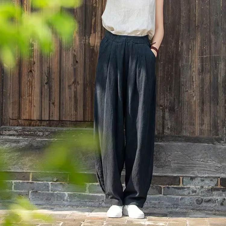 高校生 カジュアル 夏 快適 パンツ パンツ 涼しい 軽い 美脚 レディース バルーンパンツ 夏 体型カバー 薄手 コットンリネン ナチュラル 綿麻 |  | 04