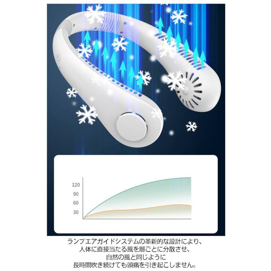 首掛け扇風機 首掛け扇風機 羽なし 扇風機 首掛け 首かけ 3000mA ネックファン 扇風機 小型 風量3段階 USB充電 携帯扇風機 接触涼感 静 |  | 10