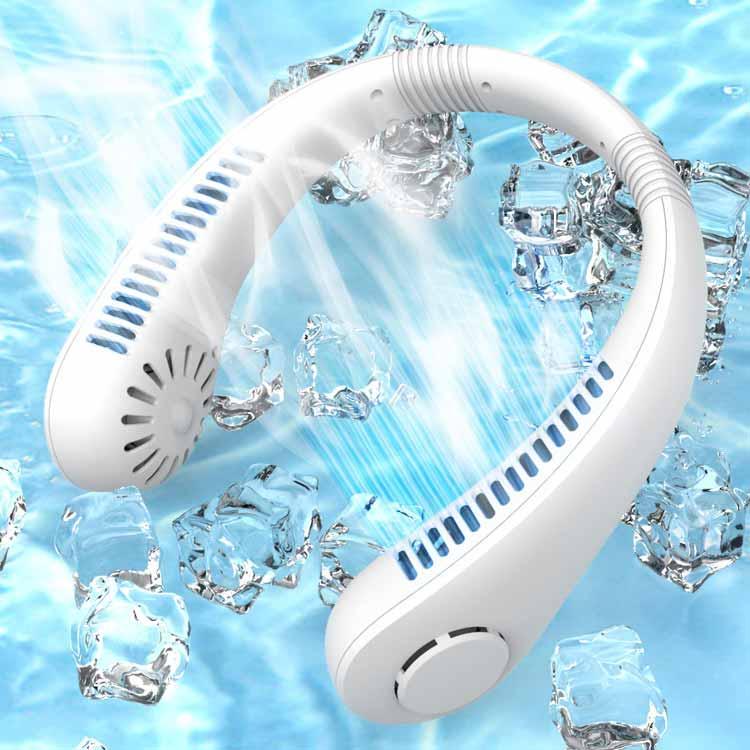 首掛け扇風機 首掛け扇風機 羽なし 扇風機 首掛け 首かけ 3000mA ネックファン 扇風機 小型 風量3段階 USB充電 携帯扇風機 接触涼感 静 |  | 01