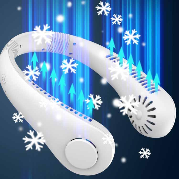 首掛け扇風機 首掛け扇風機 羽なし 扇風機 首掛け 首かけ 3000mA ネックファン 扇風機 小型 風量3段階 USB充電 携帯扇風機 接触涼感 静 |  | 04