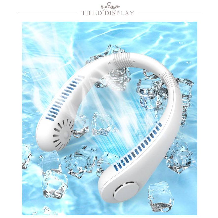 首掛け扇風機 首掛け扇風機 羽なし 扇風機 首掛け 首かけ 3000mA ネックファン 扇風機 小型 風量3段階 USB充電 携帯扇風機 接触涼感 静 |  | 07