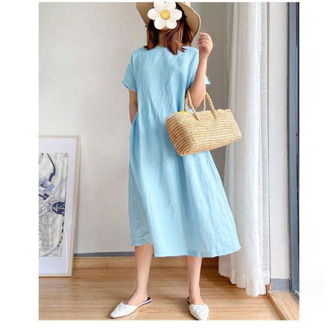 シンプル ワンピース ワンピース 夏 きれいめ 黒 シンプル ゆったり 半袖 レディース ロング丈 大きいサイズ ナチュラル レディース ワンピース |  | 13