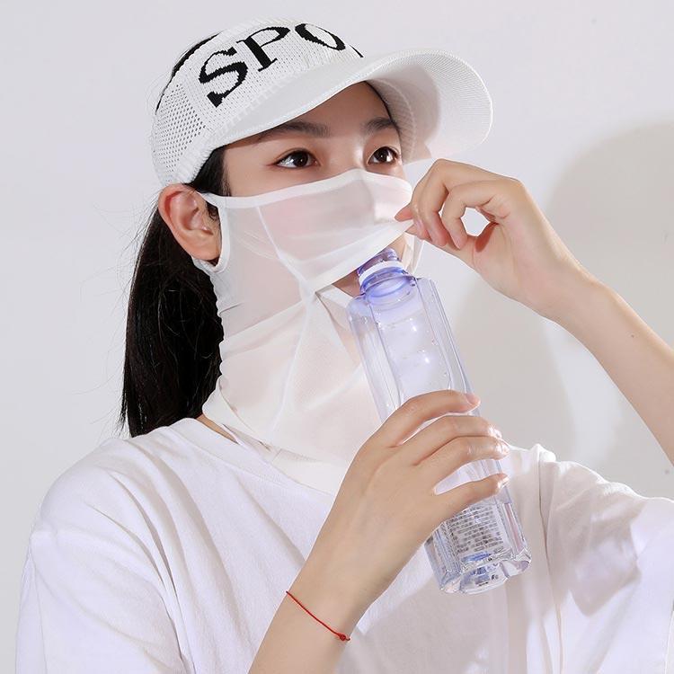 冷感 ネックガード フェイスカバー 夏用 フェイスマスク ネックカバー レディース UV対策 日焼け メッシュ 接触冷感 洗える 紫外線対策 フェイス |  | 02