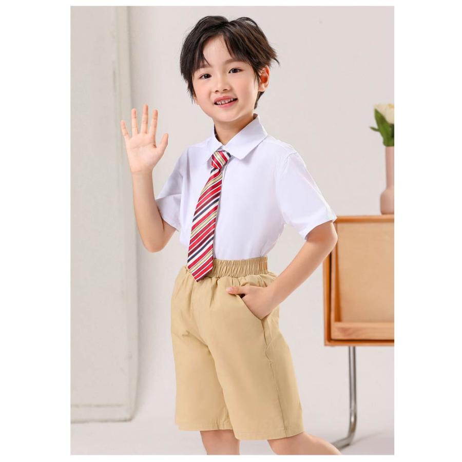子供 男子 スクールシャツ フォーマルシャツ 高校生 女子 子供シャツ 白シャツ カッターシャツ コットン 制服 半袖シャツ 綿 キッズ 春夏 ブラウ |  | 11