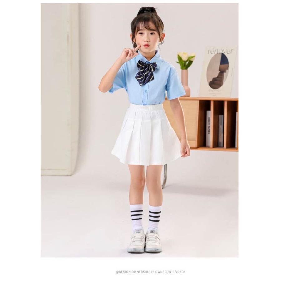 子供 男子 スクールシャツ フォーマルシャツ 高校生 女子 子供シャツ 白シャツ カッターシャツ コットン 制服 半袖シャツ 綿 キッズ 春夏 ブラウ |  | 14