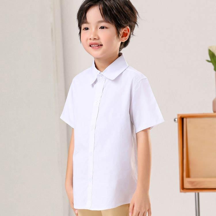 子供 男子 スクールシャツ フォーマルシャツ 高校生 女子 子供シャツ 白シャツ カッターシャツ コットン 制服 半袖シャツ 綿 キッズ 春夏 ブラウ |  | 03