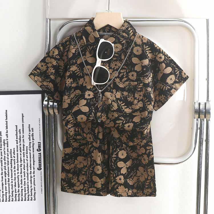 ショートパンツ キッズ 春夏 男の子 女の子 子供服 総柄 ジュニア 子ども キッズ ハーフパンツ 上下セット 旅行 セットアップ ベビー服 2点セッ |  | 04