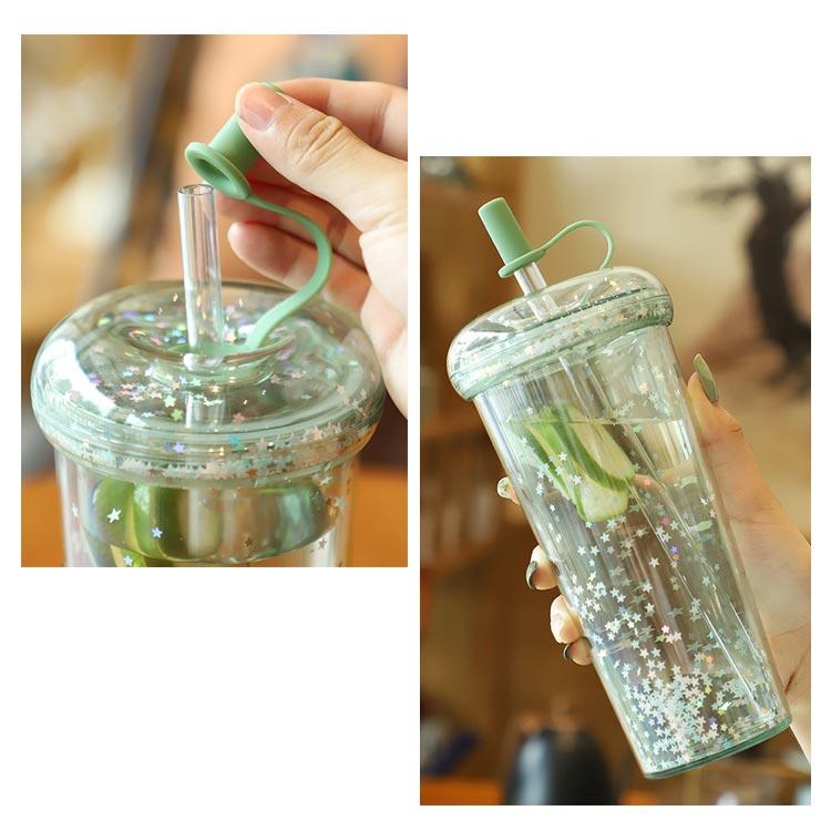 ドリンク ストロー付きタンブラー 子供 水筒 マグボトル 320/420/520ml