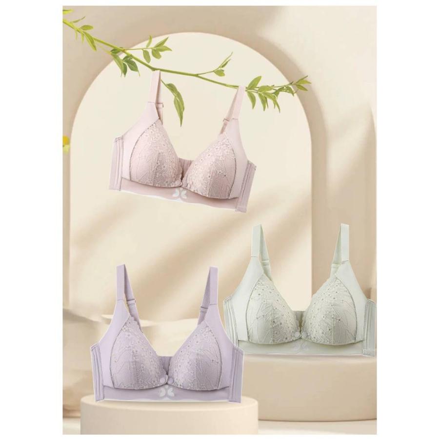 授乳ブラジャー 前開き マタニティブラ 脇高設計 産後 垂れ防止