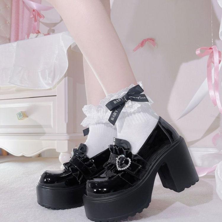 パンプス ゴシック メリージェーン ストラップ 厚底 レディース