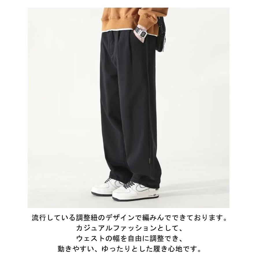 通気性 カーゴパンツ 無地 メンズ ワークパンツ ワイドパンツ