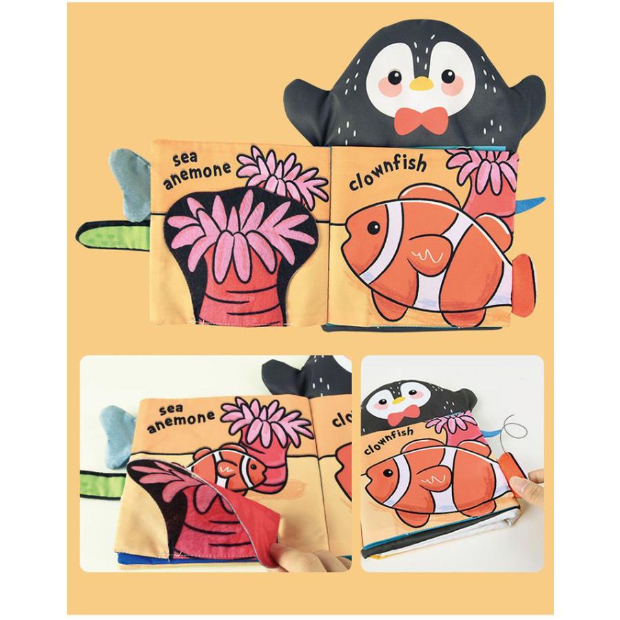 布絵本 しかけ絵本 仕掛け絵本 ぬいぐるみ アニマル 動物 ソフトブック トイ 絵本 知育玩具 洗濯 洗える 1歳 ベビー 赤ちゃん 男の子 女の子 |  | 05