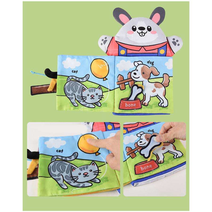 布絵本 しかけ絵本 仕掛け絵本 ぬいぐるみ アニマル 動物 ソフトブック トイ 絵本 知育玩具 洗濯 洗える 1歳 ベビー 赤ちゃん 男の子 女の子 |  | 09