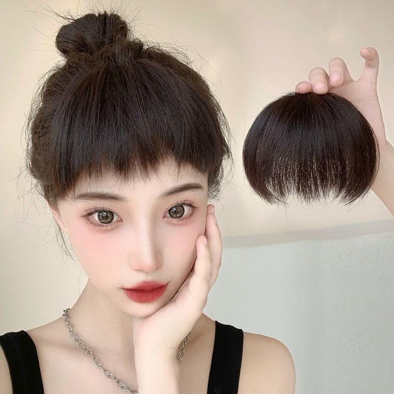 送料無料 前髪ウィッグ 自然 前髪 ウィッグ 部分 部分ウィッグ ポイントウィッグ つけ毛 付け毛 エクステ かつら フルバング 厚め 自然 部分ウィ | 