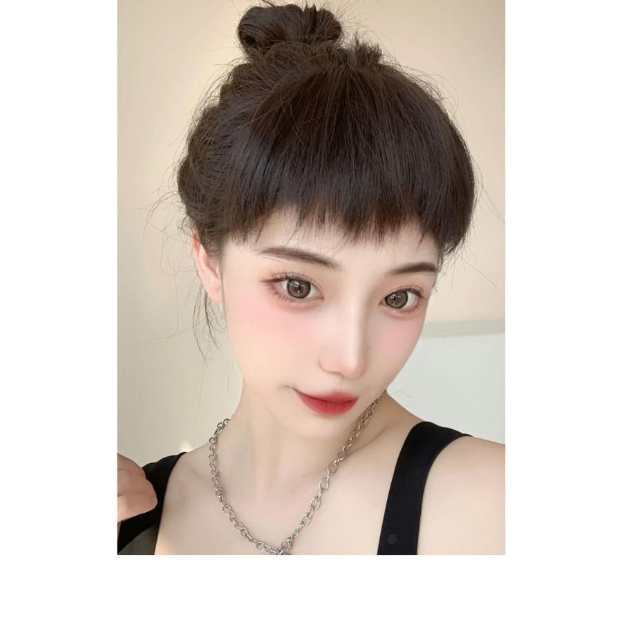 送料無料 前髪ウィッグ 自然 前髪 ウィッグ 部分 部分ウィッグ ポイントウィッグ つけ毛 付け毛 エクステ かつら フルバング 厚め 自然 部分ウィ |  | 06