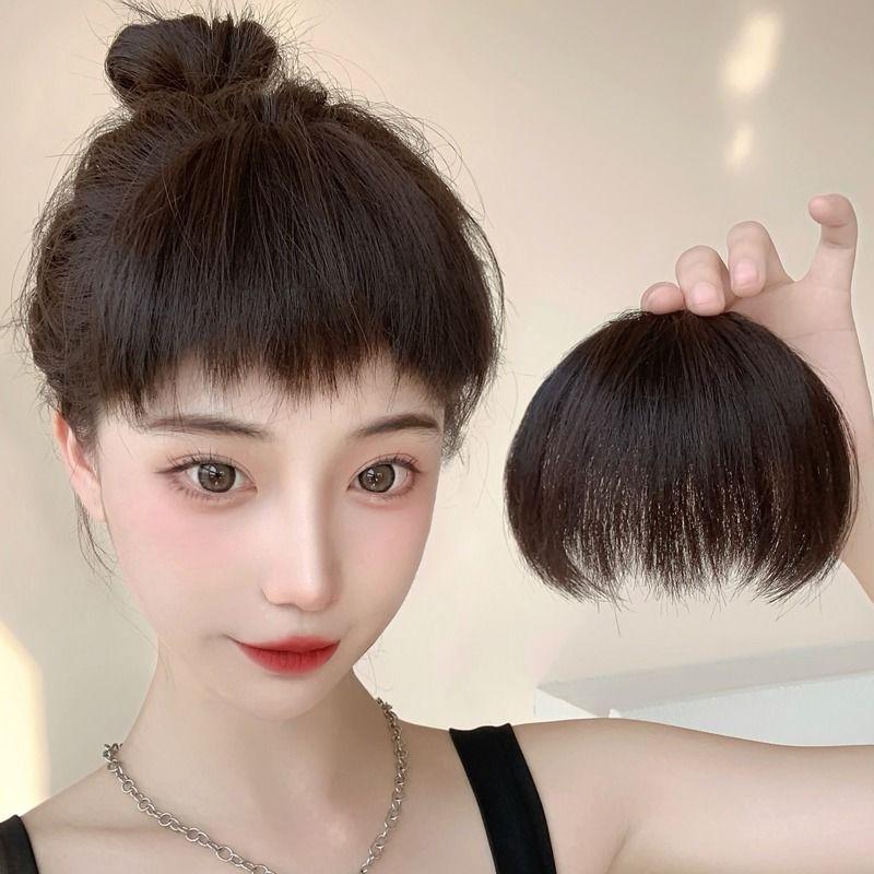 送料無料 前髪ウィッグ 自然 前髪 ウィッグ 部分 部分ウィッグ ポイントウィッグ つけ毛 付け毛 エクステ かつら フルバング 厚め 自然 部分ウィ |  | 07