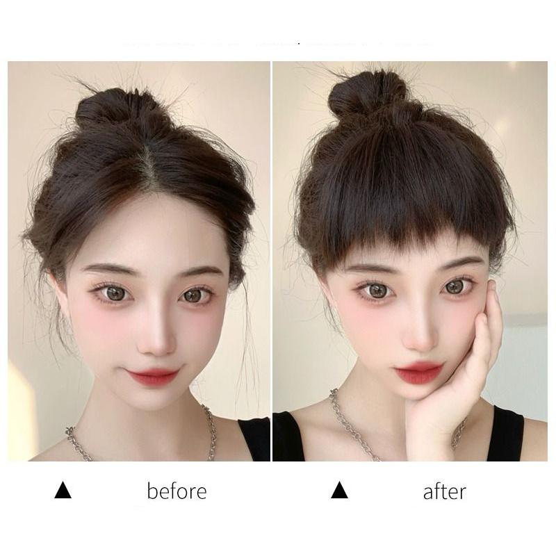 送料無料 前髪ウィッグ 自然 前髪 ウィッグ 部分 部分ウィッグ ポイントウィッグ つけ毛 付け毛 エクステ かつら フルバング 厚め 自然 部分ウィ |  | 08