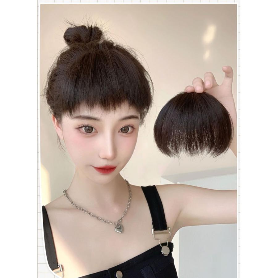 送料無料 前髪ウィッグ 自然 前髪 ウィッグ 部分 部分ウィッグ ポイントウィッグ つけ毛 付け毛 エクステ かつら フルバング 厚め 自然 部分ウィ |  | 10