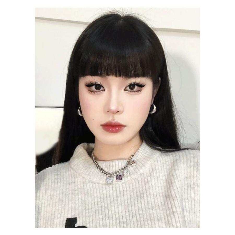 ウィッグ エクステ 前髪ウィッグ 選べる2タイプ 自然 サイド付き サイド無し ぱっつん 前髪ウィッグ 送料無料 お団子 ウイッグ つけ毛 コスプレ |  | 15