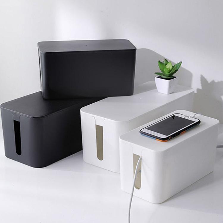 配線隠し コードケース ケーブルボックス コンセント収納 テーブルタップボックス 卓上収納 デスク コード収納 フタ付き S M ケーブルカバー スリ |  | 02